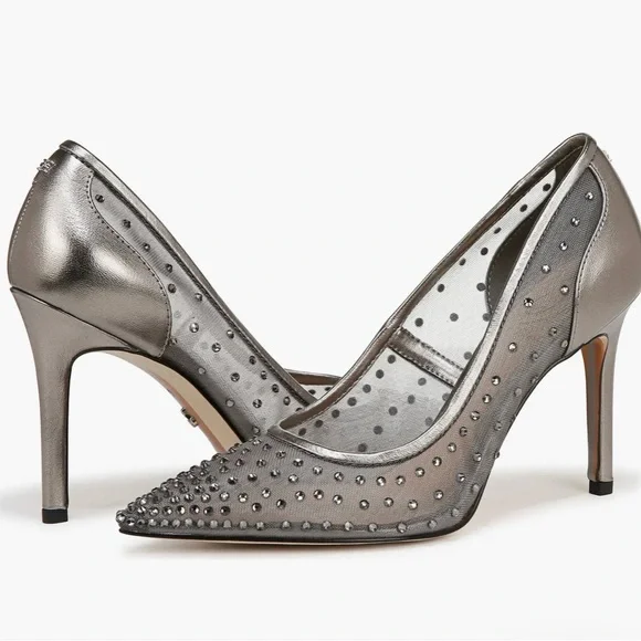 Sam Edelman Hazel Mesh Pointed Toe Heels - Picture 7 of 12